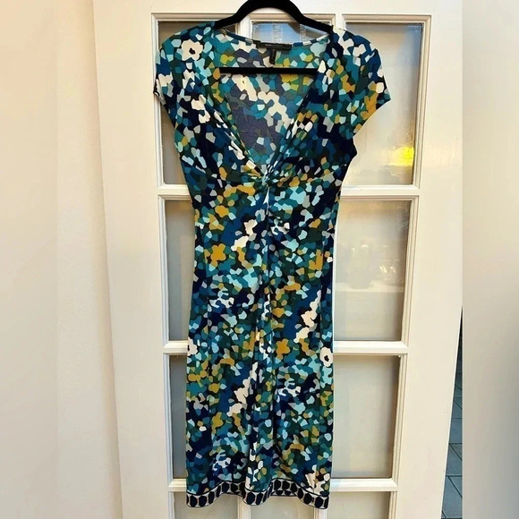 Vintage BCBGMAXAZRIA Y2K Laila Abstract Print Midi Dress Size XS - Picture 8 of 8